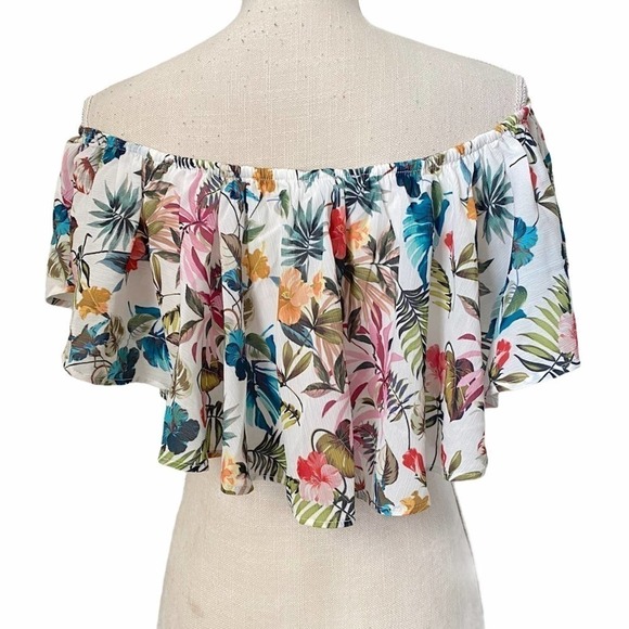 Bershka multicolor crop top size M - Picture 2 of 5